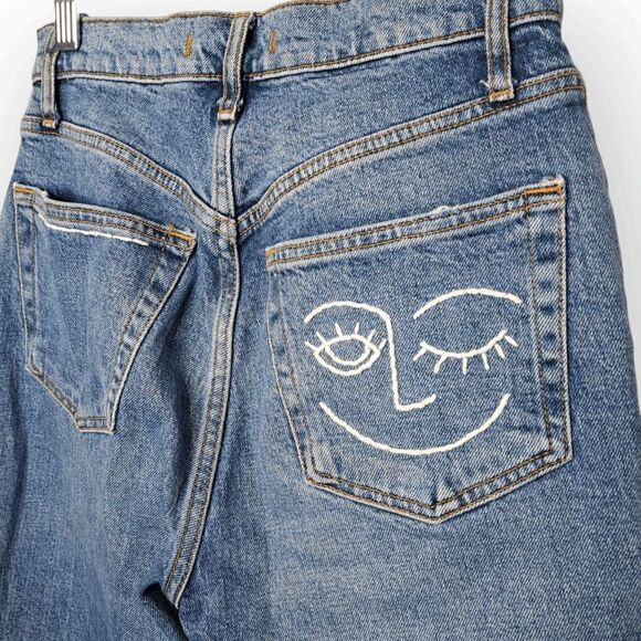 Free People We The Free Stella Skinny Jean Rip & Repair Raw Hem DIY size 27 - Picture 6 of 10